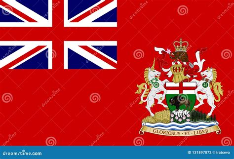 Flag of Manitoba, Canada stock illustration. Illustration of emblem - 131897872