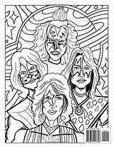 Kiss Rock Band Coloring Pages Sketch Page sketch template