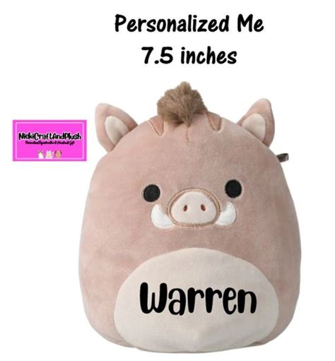 Wildlife Squishmallow Warren the Boar/personalized Squishmallow Wild Pig /graduation ...