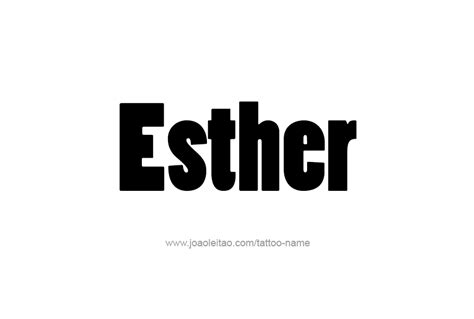 Esther Name Tattoo Designs