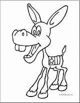 Clip Art US Government Democratic Donkey coloring Page – Abcteach sketch template