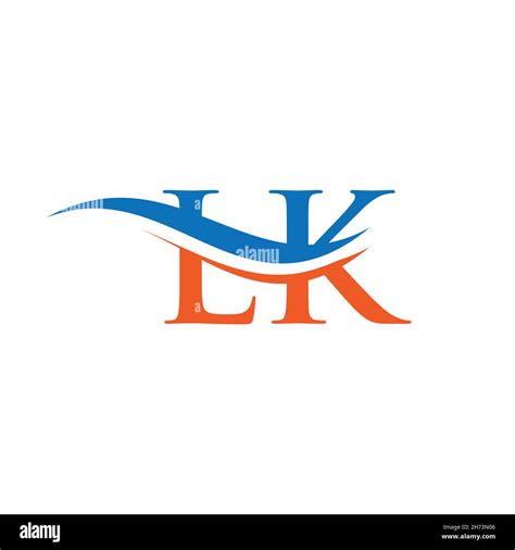 Initial LK letter business logo design vector template with minimal and modern trendy Stock ...