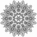 Mandala Flower For Adult Coloring Page  Free Printable Pages sketch template