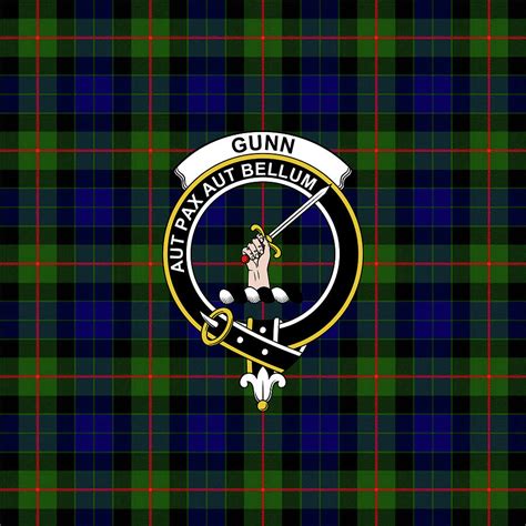 Gunn Tartan Clan Badge Weekender Tote Bag K9 Mixed Media by Hung