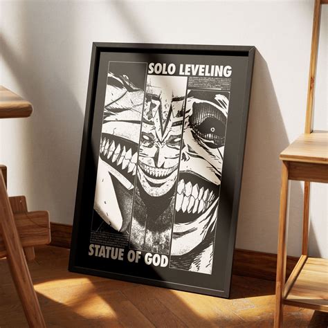 Solo Leveling Art Poster Statue of God Print Manga Art Print Anime Art ...