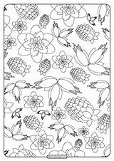 Floral Pattern Coloring Page Free Printable Pages sketch template