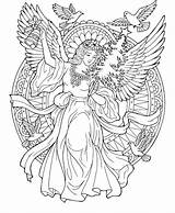 Free Coloring Pages Angels sketch template