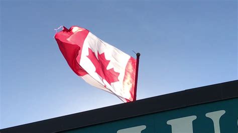 Canadian Flag on windy day - YouTube