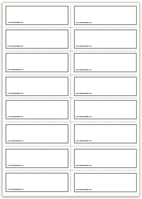 Free Printable Flash Cards Template