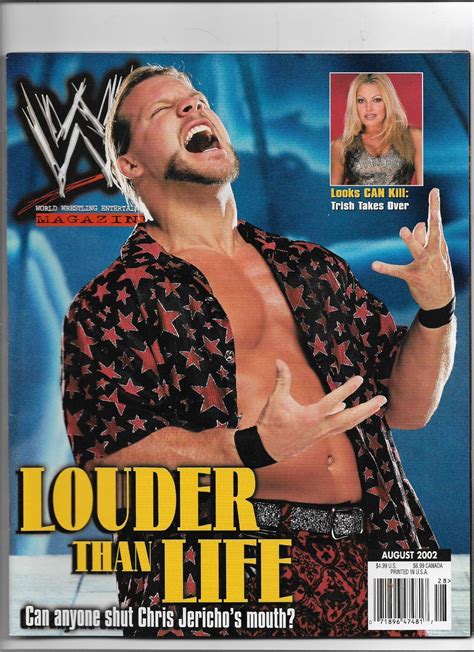 WWE WCW ECW August 2002 Magazine Chris Jericho Trish Stratus 2 sided ...