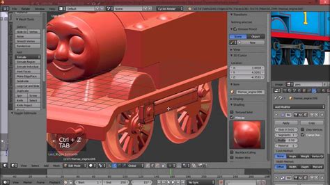 Thomas the train modelling timelapse in blender - YouTube