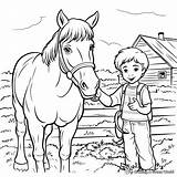 Horse Farm Coloring Pages  Free & Printable sketch template