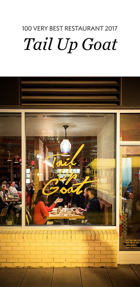 100 Very Best Restaurants 2017: Tail Up Goat | Washington dc travel, Restaurant, Goats