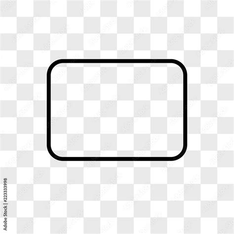 Rectangle vector icon isolated on transparent background, Rectangle logo design Stock Vector ...