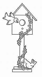 Free Printable Bird House Coloring Pages sketch template