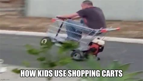 How kids use shopping carts - Imgflip