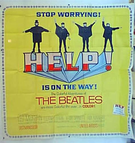 "HELP IS ON THE WAY" MOVIE POSTER - "HELP! " MOVIE POSTER