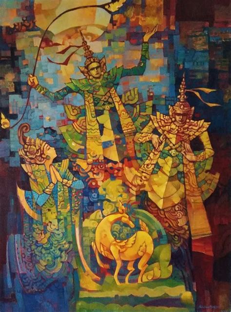 Myanmar Burma Paintings | Vintage Southeast Asian Art