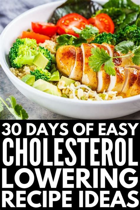 30 Days of Cholesterol Diet Recipes You'll Actually Enjoy | Cholesterol friendly recipes ...