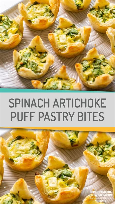 Delicious Spinach Artichoke Puff Pastry Bites