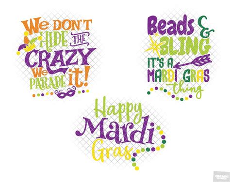 Mardi Gras SVG Bundle in SVG/DXF/EPS/JPG/PNG • OhMyCuttables