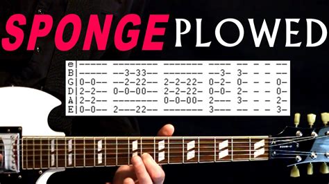 Sponge Plowed Guitar Lesson / Guitar Tabs / Guitar Tutorial / Guitar Chords / Guitar Cover - YouTube