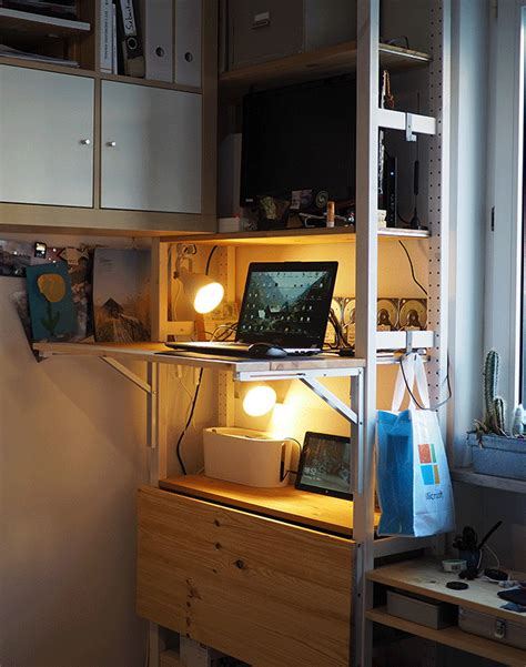 DIY Stehtisch aus einem IVAR-Regal | Fluffis Blog | Small office furniture, Loft inspiration ...