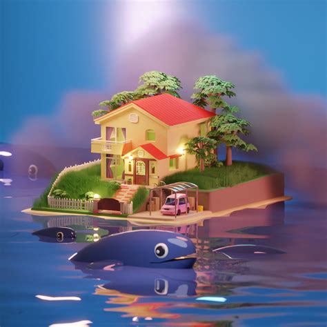 ArtStation - Ponyo: House on the Hill