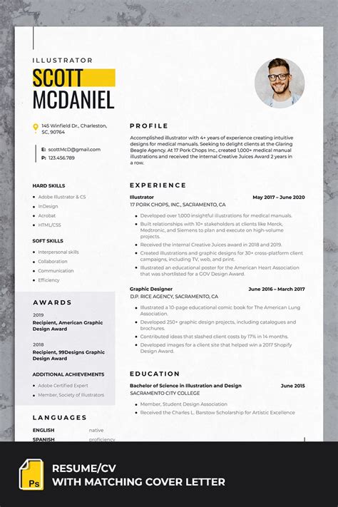 Free Illustrator Resume Template