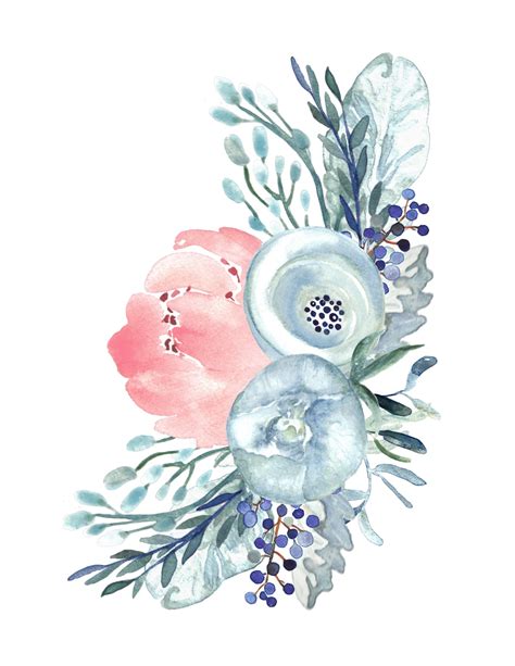 6 Free Printable Floral Watercolour Designs