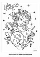 Virgo Adult Coloriage Sheets Vierge Signo Colorier Adulte Capricorn  sketch template