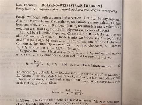 Solved Section 2.3 Bolzano-Weierstrass Theorem b) If | Chegg.com