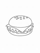 Hamburger coloring pages sketch template