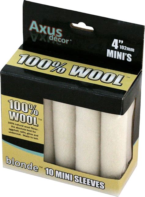 Axus Decor Paint Roller Sleeve, 4 Inch 10 Pack - 100% Natural Wool Roller Mini Sleeve, For ...