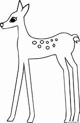 Easy Little Spotted Deer Coloring Page Printable sketch template