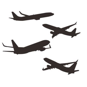 Airplane Flying Silhouette Art Design, Airplane, Airlines, Transport PNG and Vector with ...