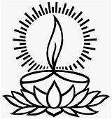 Diwali Diya Clip Art Sketch Coloring Page sketch template
