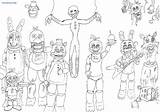Fnaf Puppet Marionette Coloring Pages Five Nights Freddy Freddys  sketch template
