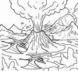 Printable Volcano Outline coloring Page  Download Print Or Color sketch template