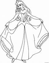 Princess Aurora Dancing Quickly Coloring Page Printable sketch template