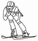 Freestyle Skiing Championship Coloring Page  Sky sketch template