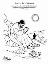 Jesus In The Wilderness Coloring Pages sketch template