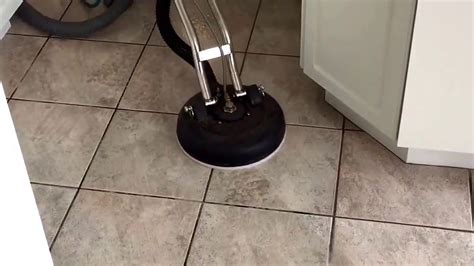 Professional steam tile cleaning - YouTube