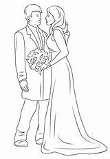 Bride And Groom 4 Coloring Page  Free Printable Pages For Kids sketch template
