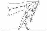 Philippine Flag Black And White sketch template