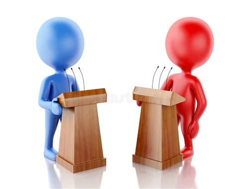 3d People Being Opponents in a Debate. Stock Illustration - Illustration of arguing, conference ...