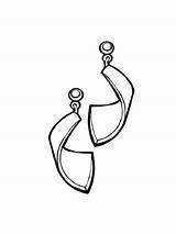 Earring coloring pages sketch template