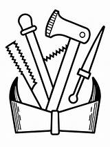Hand tools Like saws And Hammers coloring Book Pages For Children  sketch template