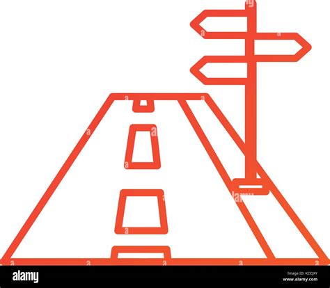 navigation concept road with sign traffic Stock Vector Image & Art - Alamy