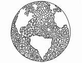 Globe Coloring Page sketch template